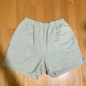 Brandy Melville John Galt Sage Green Sweat shorts